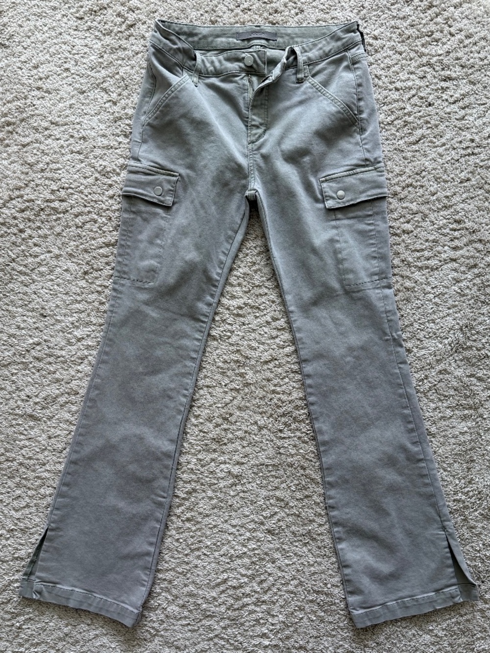 JOES Jeans Gray Cargo Flare Pants Utility Y2K Stretch Size 29